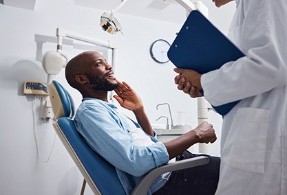 Man at the dental office