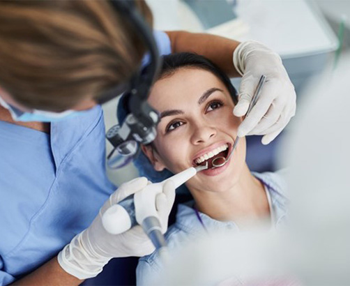 Animated smile during gum disease treatment