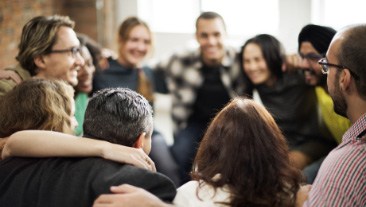 Group of people working together